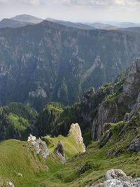 Scenic view of rocky mountains against sky