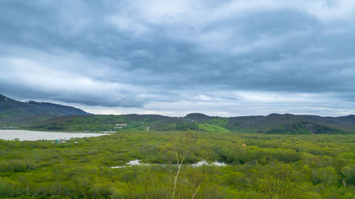 Scenic view of landscape against sky