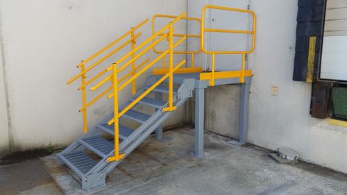 Empty staircase in front of building