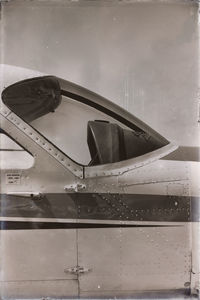 Close-up of airplane window