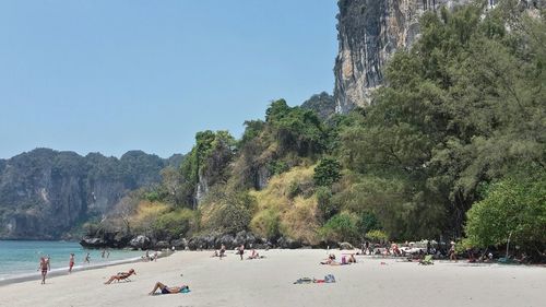 People enjoying at beach