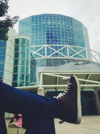 Low angle view of modern office building