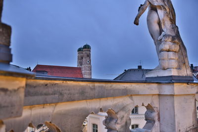 Low angle view of statue