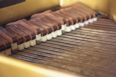 Detail shot of piano