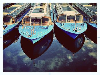 Boats in harbor