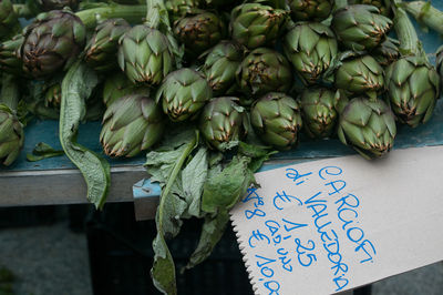 Close-up of fruits for sale at market stall