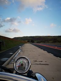 Car on road against sky