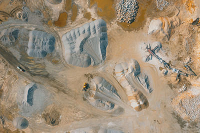 High angle view of sand