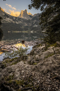 Scenic view of rocky mountains against sky