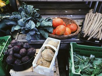 Close-up of fruits for sale at market stall