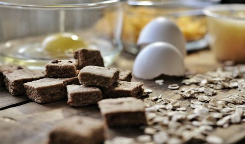 Close-up of bread on table