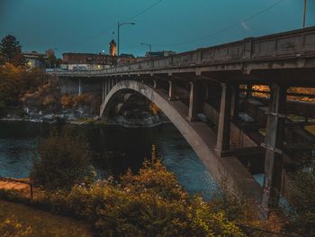 Bridge over river against sky