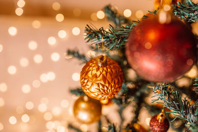 Close-up of christmas decorations