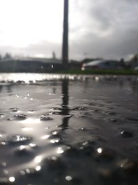 Surface level of sea against sky