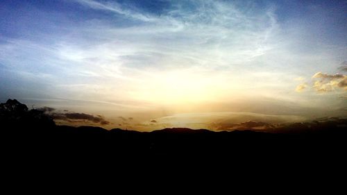 Scenic view of landscape against sky during sunset