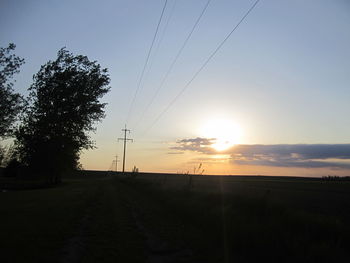 Scenic view of landscape at sunset