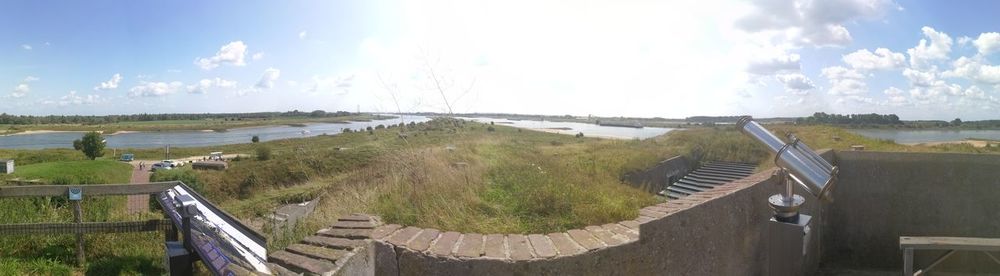 Panoramic shot of land against sky