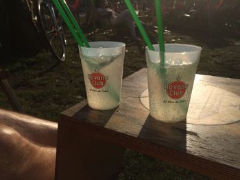 Close-up of drink on table