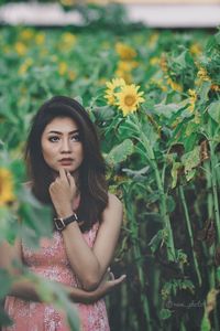 Portrait of a beautiful young woman