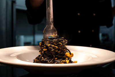 Close-up of food on table