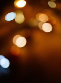 Defocused image of illuminated christmas lights