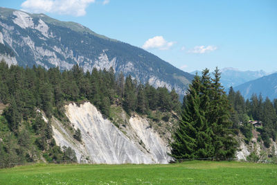 Scenic view of land against sky