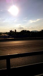 Road against sky during sunset