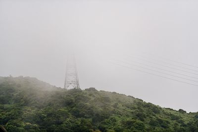 Low angle view of tower against sky