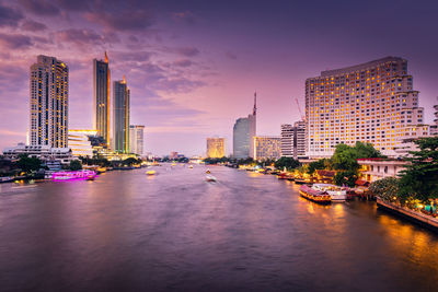 City buildings at waterfront