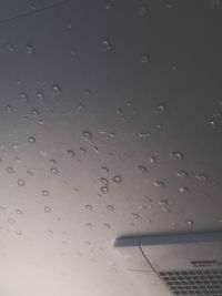Full frame shot of water drops on window