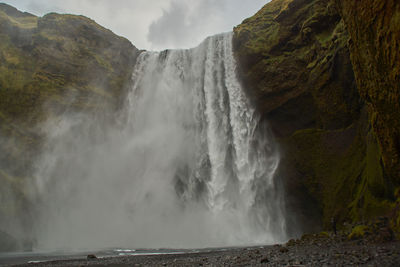 Scenic view of waterfall