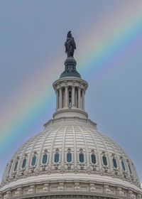 Low angle view of church against clear sky
