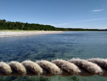 Scenic view of the north sea against clear sky