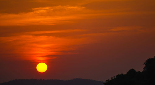 Scenic view of landscape at sunset