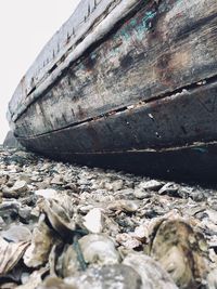 Abandoned rusty against sky