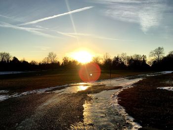 Scenic view of sunset against sky