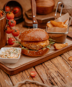 Close-up of food on table