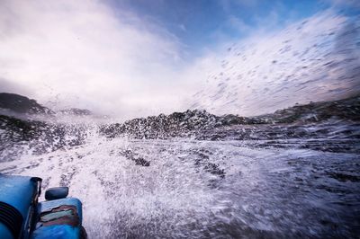 Panoramic shot of water against sky