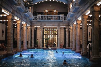 People swimming in pool