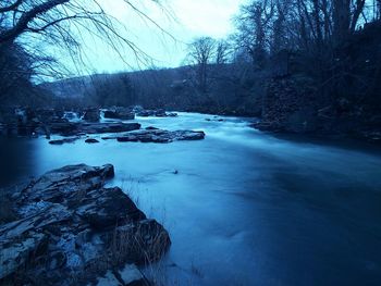 View of river with trees in background