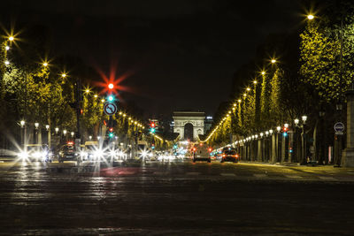 Illuminated city at night