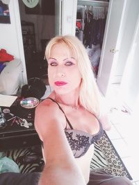 Portrait of young woman