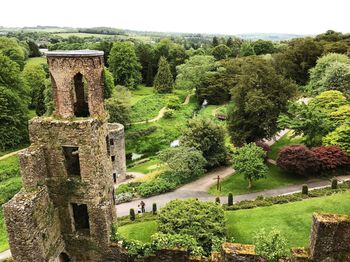 Panoramic view of old ruins against sky