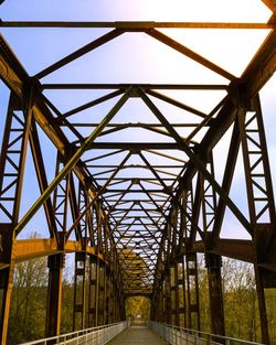 Low angle view of bridge against sky