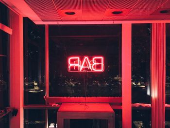 Illuminated red telephone booth