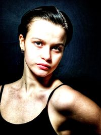 Close-up portrait of young woman