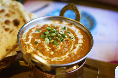 Close-up of served food