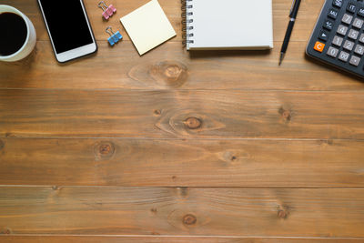 High angle view of laptop on table