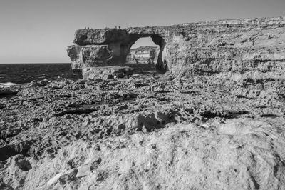 View of rocks against sky