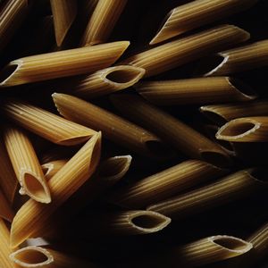 Full frame shot of row pasta